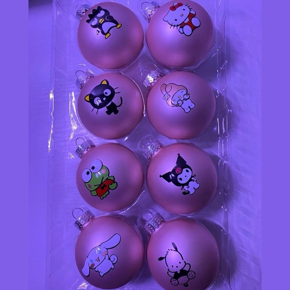 Sanrio Christmas Ornament Set Pink Satin ππβ¨ - Picture 3 of 5